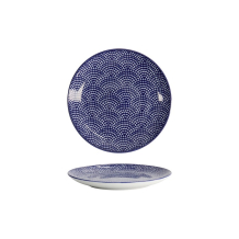 Tokyo Design Studio Plate Nippon Blue Dots Blue/White, Porcelain, Ø 16 × 2 cm