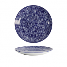 TDS, Plate, Nippon Blue, Dots, Ø 16 x 2 cm - Item No. 16019