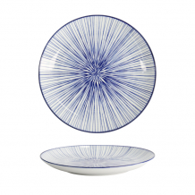 TDS, Plate, Nippon Blue, Lines, Ø 20.6 x 2.2 cm - Item No. 16021