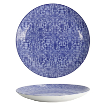 Tokyo Design Studio Plate Nippon Blue Dots Blue/White, Porcelain, Ø 25.7 × 3 cm