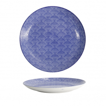TDS, Plate, Nippon Blue, Dots, Ø 25.7 x 3 cm - Item No. 16025