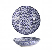 TDS, Pasta Plate, Nippon Blue, Waves, Ø 21 x 5.2 cm - Item No. 16027