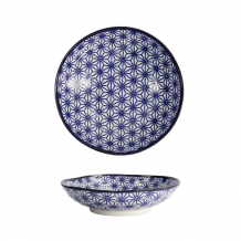 TDS, Pasta Plate, Nippon Blue, Stars, Ø 21 x 5.2 cm - Item No. 16032