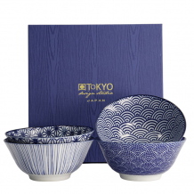 TDS, Tayo Bowls, 4 pcs, Nippon Blue, Ø 15.2 x 6.7 cm 500 ml, Item No. 16039