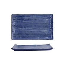 Tokyo Design Studio Sushi Plate Mino Craft Blue, Porcelain, 23.8 × 15 cm