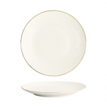 TDS, Plate, Nippon White, Lines, Ø 19 x 2 cm - Item No. 16411