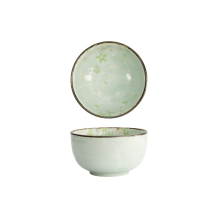 Tokyo Design Studio Schale Green Cosmos, Steingut, Ø 13 × 7 cm, 550 ml