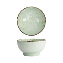 Tokyo Design Studio Rice Bowl Green Cosmos, Stoneware, Ø 17 × 9 cm, 950 ml