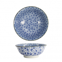 TDS, Ramen-Schale, Hana Blue Mixed Bowls, Ø 20,5 x 8 cm 1200 ml, Karakusa, Art Nr. 16539