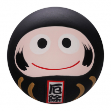 TDS, Lucky Charm Daruma, Decoration, Black, Ø 6x6x6cm - Item No.16916