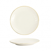 TDS, Plate, Nippon White, Lines, Ø 15 x 2 cm - Item No. 16962