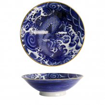 TDS, Japonism, Bowl, Blue, Ø 25.2 x 7.7 cm, Carp - Item No: 17108