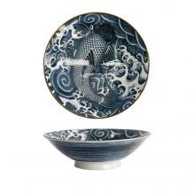 TDS, Japonism, Bowl, Darkgrey, Ø 25.2 x 7.7 cm, Carp - Item No: 17116