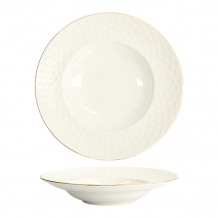 TDS, Pasta Plate, Nippon White, Stars,  Ø 30 x 11.5 cm 500 ml - Item No. 17150