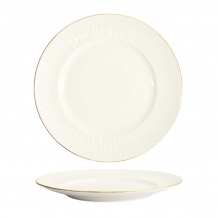 TDS, Plate, Nippon White, Lines, Ø 29.5 cm - Item No. 17292
