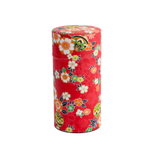 TDS, Tea Container S.S., 7.4x15.5cm, 200gr, Red Flower, item No.: 17321