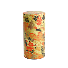 TDS, Tea Container S.S., 7.4x15.5cm, 200gr, Red/Gold Flower, item No.: 17322