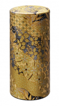 TDS, Tee Container S.S., 7.4x15.5cm, 200gr, Gold mit Blumen, Artikel Nr.: 17323