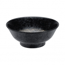 TDS, Ramen Schale, Mixed Bowls, Masamura Seikaiha Black, Ø 21,3 x 8,7 cm 1250 ml - Art Nr. 17437