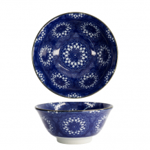 TDS, Bowl, Mixed Bowls, Flower Blue, Ø 14.8 x 6.8 cm 550 ml - Item No. 17782