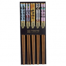 TDS, Chopstick Set, Colored A2-5, Kitchenware, 5 pair, 22 cm, Item No. 17910