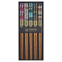 TDS, Chopstick Set, Colored KZ-7, Kitchenware, 5 pair, 22 cm, Item No. 17916