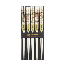 TDS, Chopstick Set, Erotic Shunga White A3, Kitchenware, 5 pair, 22 cm, Item No. 17917