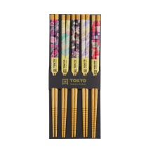 TDS, Chopstick Set, Flowers KZ-8, Kitchenware, 5 pair, 22 cm, Item No. 17921