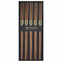 Chopsticks, Stainlees Steel, 5 pair, 23 cm, Rose Gold