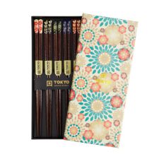 TDS, Chopstick Set, Nippon Floral, 5 pair, 22,5 cm, Item No. 17945