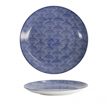 TDS, Plate, Nippon Blue, Dots, Ø 20.6 x 2.2 cm - Item No. 17955