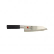 Sekiryu Santoku Knife (universal knife), Kitchenware, 16,5 cm, with black ABS handle, Item no.: 18287