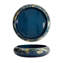 TDS, Sushi Oke, Brush, Outer 27,5x6,2cm Innen 22,2x4,3cm, Blau/Gold - Art Nr. 18314