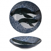 TDS, Pasta plate, Kawaii Ohira Whale, Ø 21.7 x 5.3 cm, Item No. 18330
