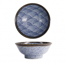 TDS, Bowl, Aisai Seigaiha, Ø 21 x 8.5 cm, Item No. 18581