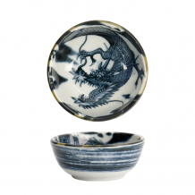 TDS, Japonism, Sauce Bowl, Darkgrey, Ø 8.7 x 3.7 cm, 95ml, Dragon - Item No. 18696