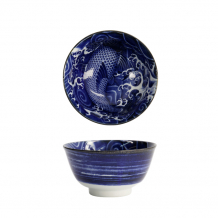 TDS, Japonism, Bowl, Blue, Ø 12.7 x 6.8 cm, Carp - Item No: 18754