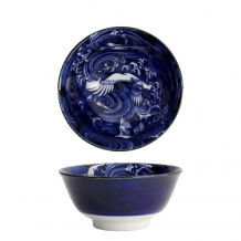 TDS, Japonism, Bowl, Blue, Ø 15 x 7 cm, Crane, Item No: 18758
