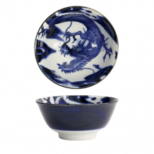 TDS, Japonism, Schale, Blau, Ø 15 x 7 cm, Dragon, Art Nr. 18759