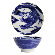 TDS, Japonism, Schale, Blau, Ø 18 x 9 cm, Dragon, Art Nr.18762