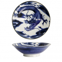 TDS, Japonism, Schale, Blau, Ø 25,2 x 7,7 cm, Dragon - Art Nr:18765