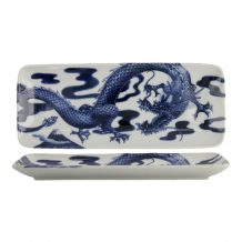 TDS, Teller, Japonism, Blau, 28.5 x 14 x 2.5 cm, Dragon - Art Nr.18769