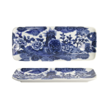 Tokyo Design Studio Serving Platter Japonism Lion Blue/White, Porcelain, 28.5 × 14 × 2.5 cm