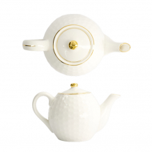 TDS, Teapot Gold Rim with Gift Box, Nippon White, Star, Ø 16.5 x 11 cm, 400ml, Item No. 20231