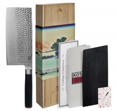 TDS, Kotai Cleaver Knife Hammered w/Bamboo Box - 19cm Blade, Item no.: 20294