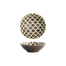 Tokyo Design Studio Reisschale Iga Matte Mermaid Design Braun, Steinzeug, Ø 14,5 × 4,4 cm, 250 ml
