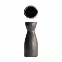 TDS,  Yuzu Black Sake Bottle, 13.5cm 150ml, Item No. 20398