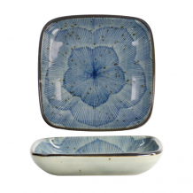 TDS, Soy Sauce Bowl, Bell Flower, Blue, 9 x 1.6 cm - Item No. 20605