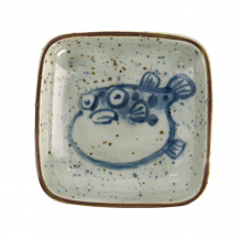 TDS, Soja-Saucen Schale, Puffer Fish, Blau, 9 x 1,6 cm, Art.-Nr. 20608