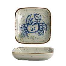 TDS, Soy Sauce Bowl, Crab, Blue, 9 x 1.6 cm - Item No. 20609